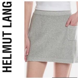 Helmut Lang Toweling Terry Skirt - Heather grey